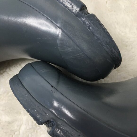 Hunter Women's Gray Glossy Tall Rain Boots Size 8 / 39 EU - Picture 11 of 16
